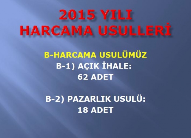 Van Büyükşehir Belediyesi 2015 Gelir-Gider-Harcama Tabloları 4