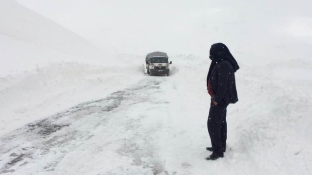 Bahçesaray Yolu'na çığ düştü (21 Mart) 1