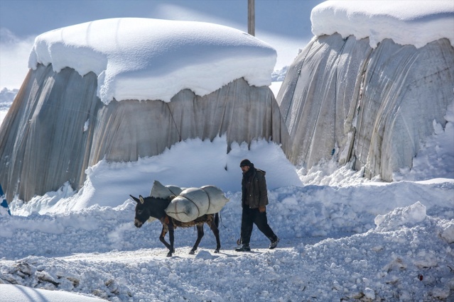 Van'da zorlu kış şartlarının resimleri 14
