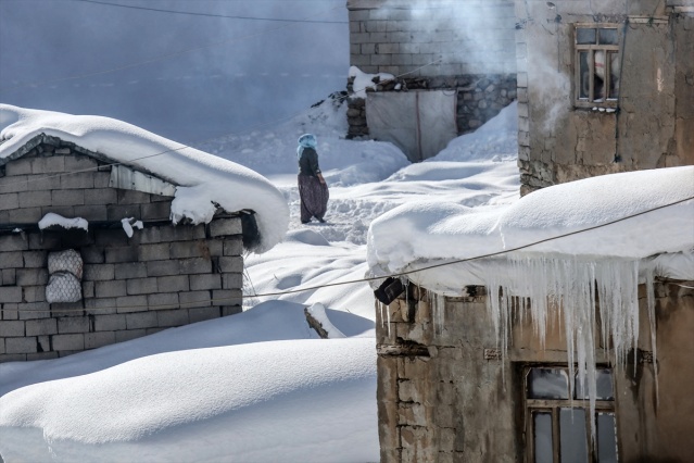 Van'da zorlu kış şartlarının resimleri 15