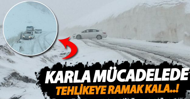 Bahçesaray'da karla mücadelede tehlikeye ramak kala! - Van Haber