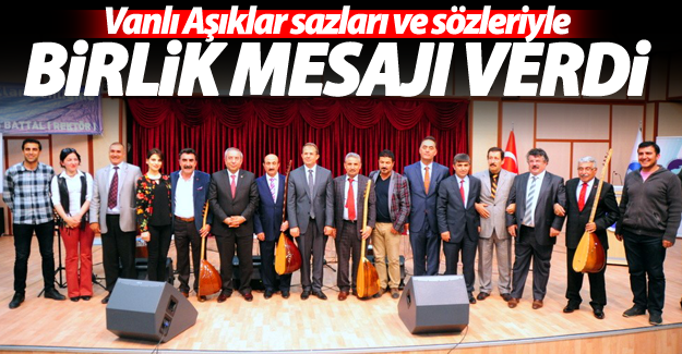 Vanlı Aşıklar sazlarıyla birlik mesajı verdi - Van Haber