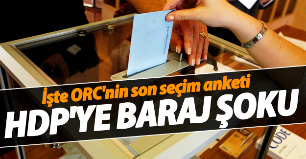 İşte ORC'nin son seçim anketi! 9 Mayıs 2016