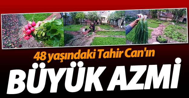 48 yaşındaki Tahir Can sebze yetiştirerek 4 çocuğunu okutuyor