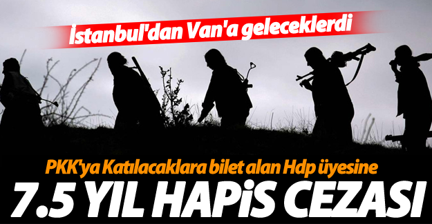 PKK'ya katılacaklara bilet alan Hdp üyesine 7.5 yıl hapis