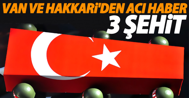 Hakkari ve Van'dan acı haber! 3 asker şehit oldu