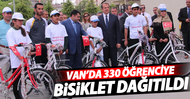 Van’da 330 öğrenciye bisiklet dağıtıldı