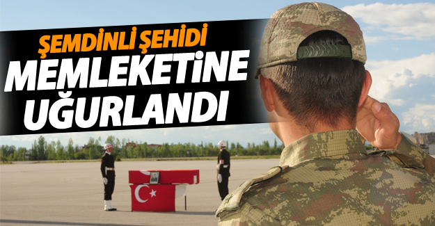 Şemdinli şehidi Van'dan memleketine uğurlandı