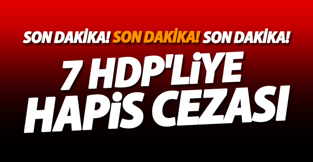 SON DAKİKA! 7 HDP'liye hapis cezası