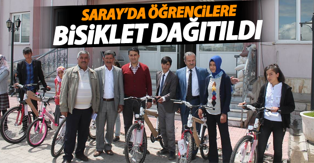 Saray'da öğrencilere bisiklet dağıtıldı