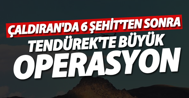 6 askerin şehit olduğu Tendürek Dağı’nda büyük operasyon