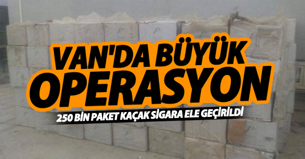 Van’da 250 Bin Paket Kaçak Sigara Ele Geçirildi