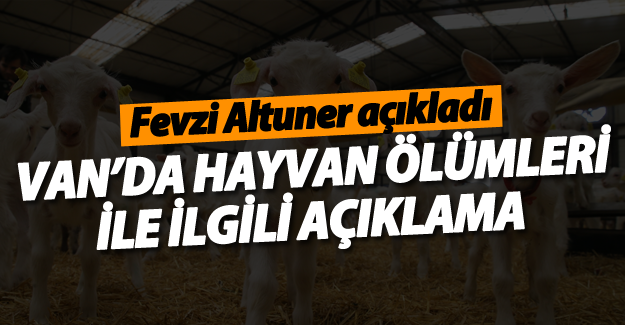 Van’da Hayvan Ölümleri İle İlgili Açıklama