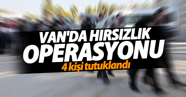 Van'da hırsızlık operasyonu