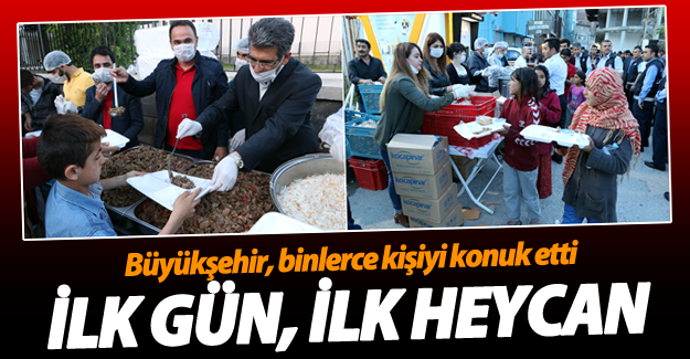 Büyükşehir, ilk günde binlerce kişiyi iftar çadırında konuk etti