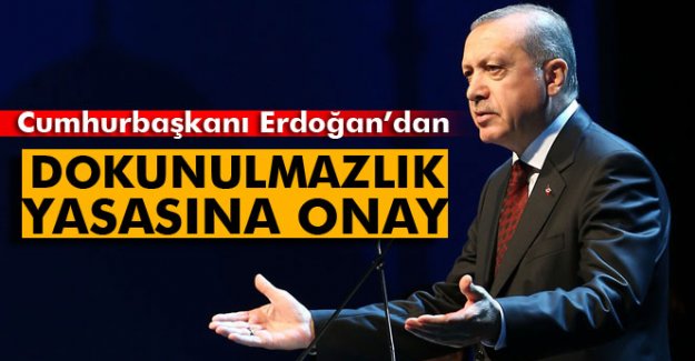 Cumhurbaşkanı Erdoğan dokunulmazlık yasasını onayladı