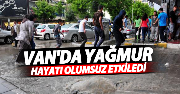 Van'da Sağanak Yağış Hayatı Olumsuz Etkiledi