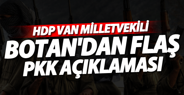 HDP Van Milletvekili Botan'dan PKK Açıklaması