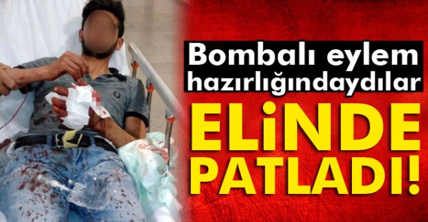 Hazırladığı patlayıcı elinde patladı