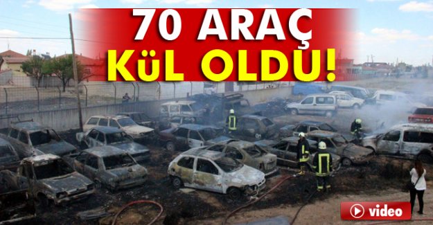 Konya'da 70 araç yanıp kül oldu-Konya haber