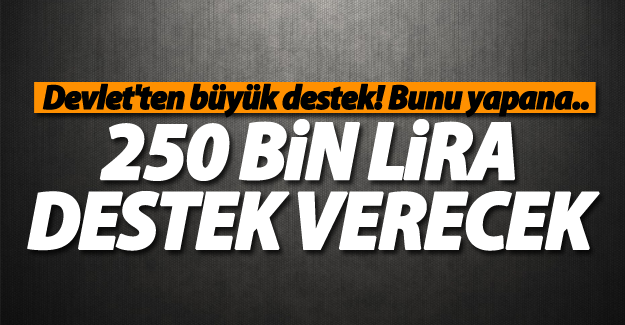 Onlara 250 bin TL destek geliyor!