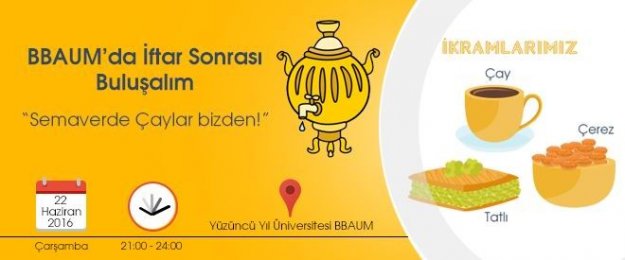 YYÜ BBAUM’dan “Semaverde çaylar bizden” etkinliği