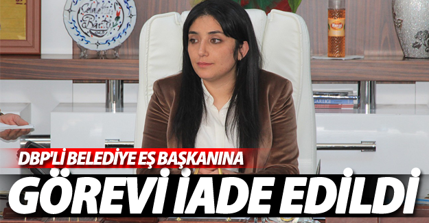 DBP'li Belediye Eş Başkanına görevi iade edildi