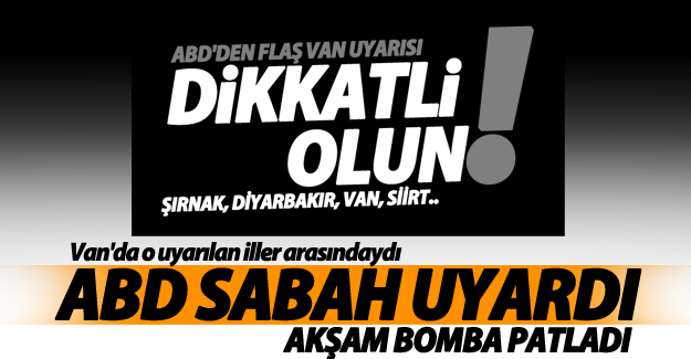 ABD sabah uyardı, akşam bomba patladı