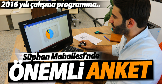 Süphan Mahallesi'nde önemli anket çalışması