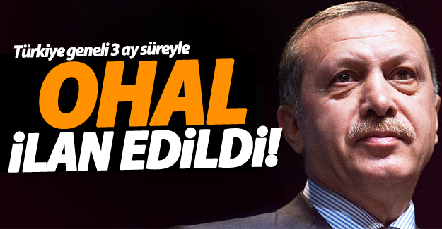 Cumhurbaşkanı Erdoğan: OHAL ilan ettik