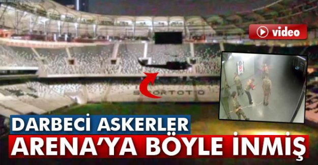 Darbecilere ait helikopter Vodafone Arena’ya bakın nasıl inmiş!