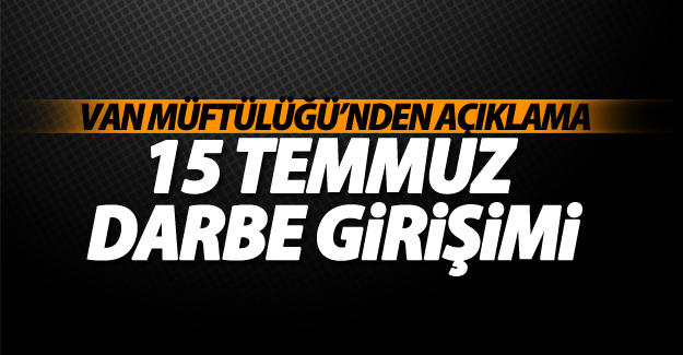 Van Müftülüğü’nden açıklama