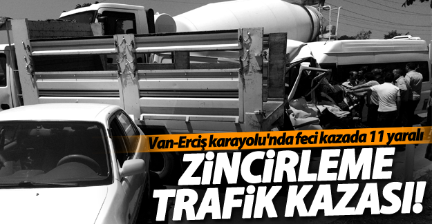 Erciş Yolu üzeri AFAD ışıklarında zincirleme kaza - Van Haber