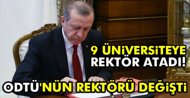 Cumhurbaşkanı Erdoğan 9 üniversiteye rektör atadı