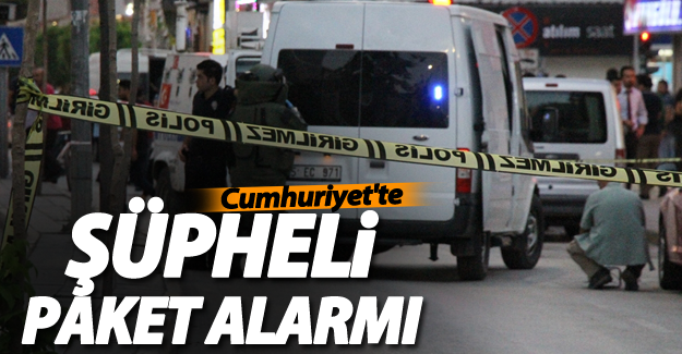 Cumhuriyet caddesi'nde şüpheli paket alarmı!