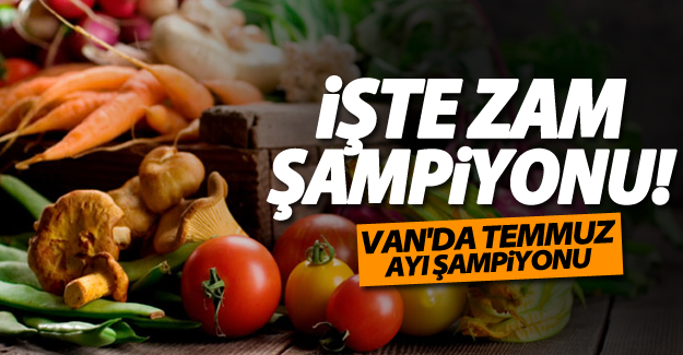Van’da temmuz ayı zam şampiyonu belli oldu