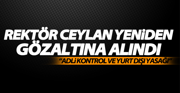 Rektör Ceylan yeniden gözaltına alındı