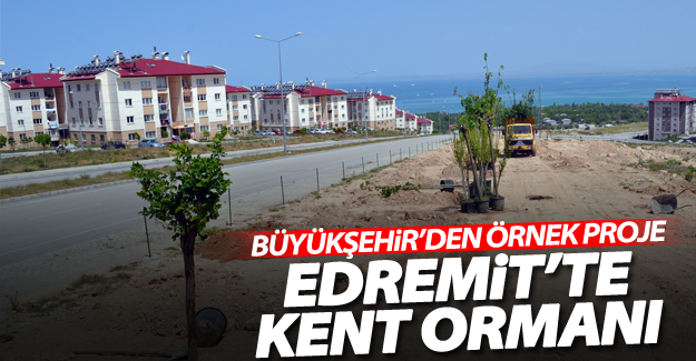 Büyükşehir Belediyesi Edremit’te Kent ormanı yapıyor