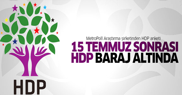 MetroPoll Araştırma şirketinden HDP anketi