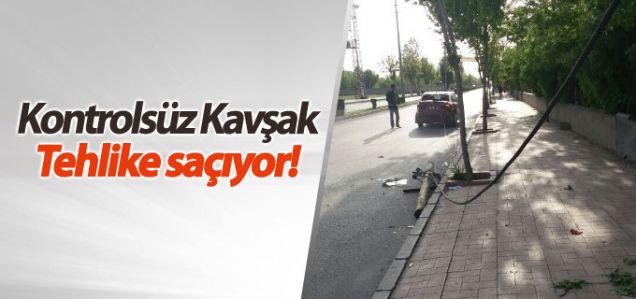 Trafik ışıkları olmayan kavşak, tehlike saçıyor
