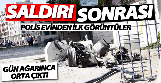 Gün ağarınca patlama yerinden ilk fotoğraflar