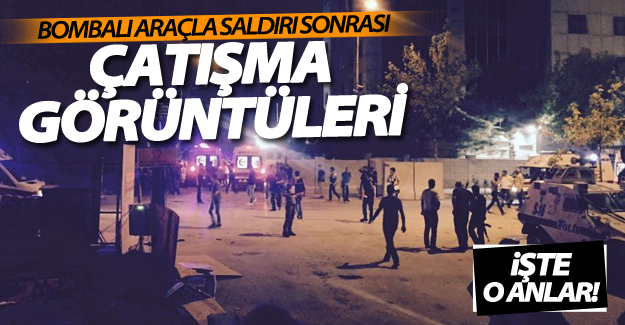 Van' da saldırı sonrası yaşanan çatışmanın görüntüleri