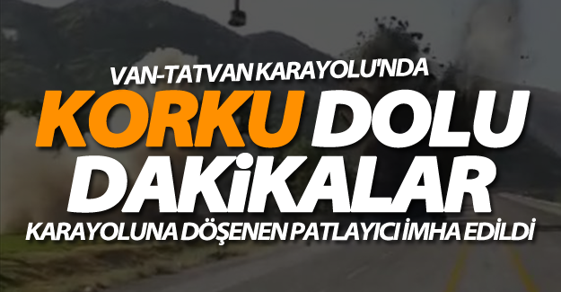 Van-Tatvan karayoluna yerleştirilen patlayıcı imha edildi