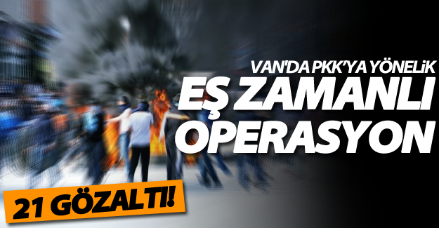 Van'da PKK'ya yönelik operasyon! 21 kişi gözaltına alındı