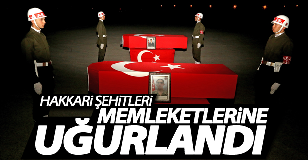 Hakkari şehitleri Van'dan memleketlerine uğurlandı