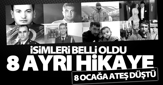 Çaldıran Tendürek'te şehit düşen 8 askerin isimleri belli oldu