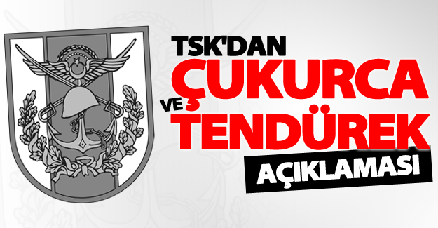 TSK'dan flaş Çukurca ve Tendürek açıklaması