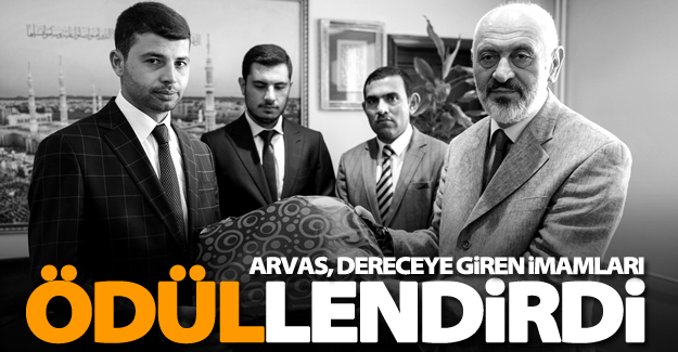 Müftü Arvas, dereceye giren imamları ödüllendirdi