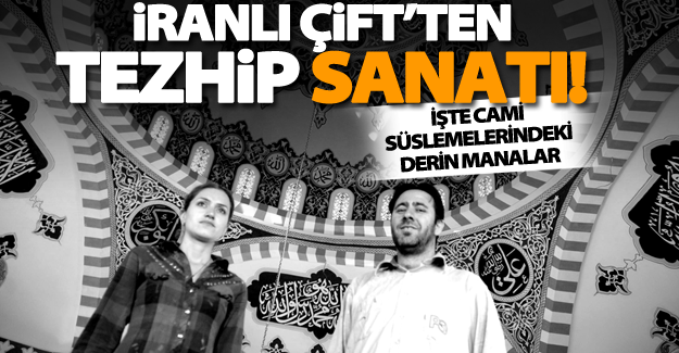 İranlı çift ülkelerinde öğrendikleri tezhip sanatını Van’da yaşatıyor