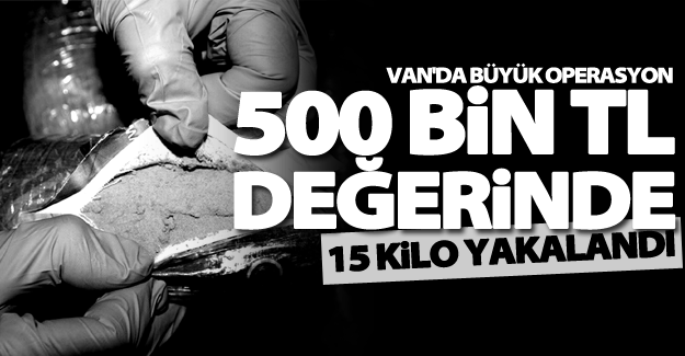 Van'da 500 bin TL değerinde 15 kilo yakalandı